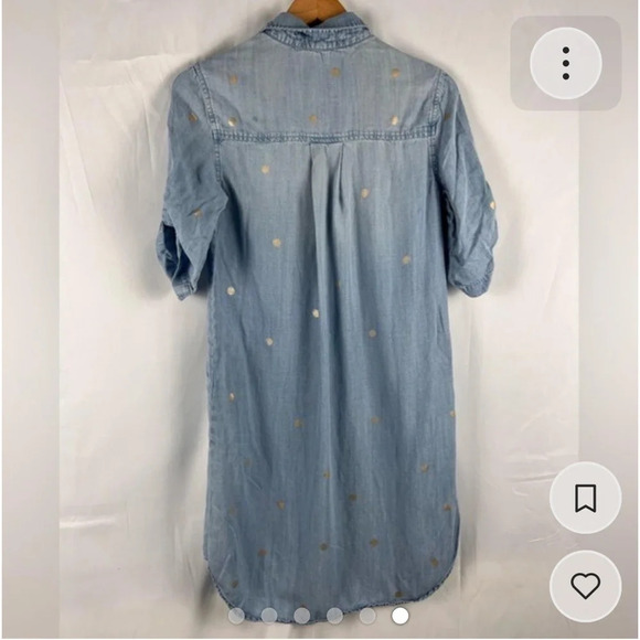Cloth and Stone Blue Jean Dress with metallic dots. - Picture 2 of 13